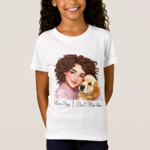 Cães de amor Não os odeie designs de camisa