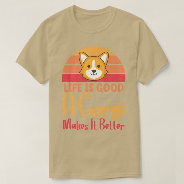 Cães De Camisa Bonita Corgi Melhoram A Vida Dos Ca (Frente do Design)