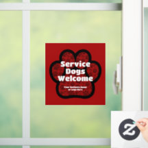 Cães de Serviço Bem-Vindo Pet PawPrint Negócios Pe