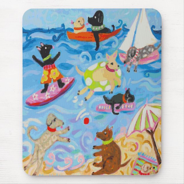 Cães engraçados Mousepad (Frente)