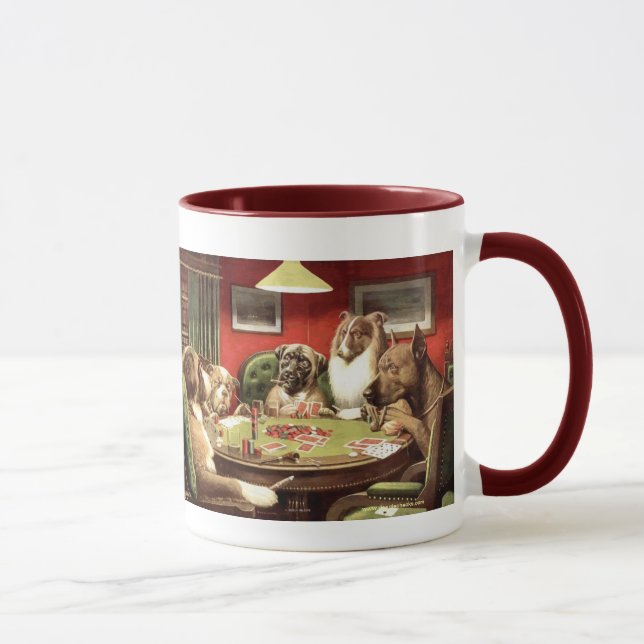 Cães engraçados que jogam canecas da caneca de (Direita)