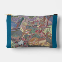 Cães Estilizados Jogando no Jardim