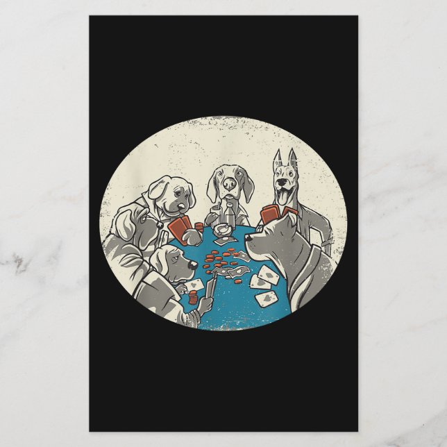 Cães legal Jogando Cartões Poker Texas Holdem (Frente)