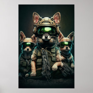 Cães Militares de poster Art