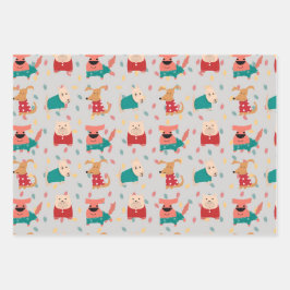 Cães no suéter de Natal