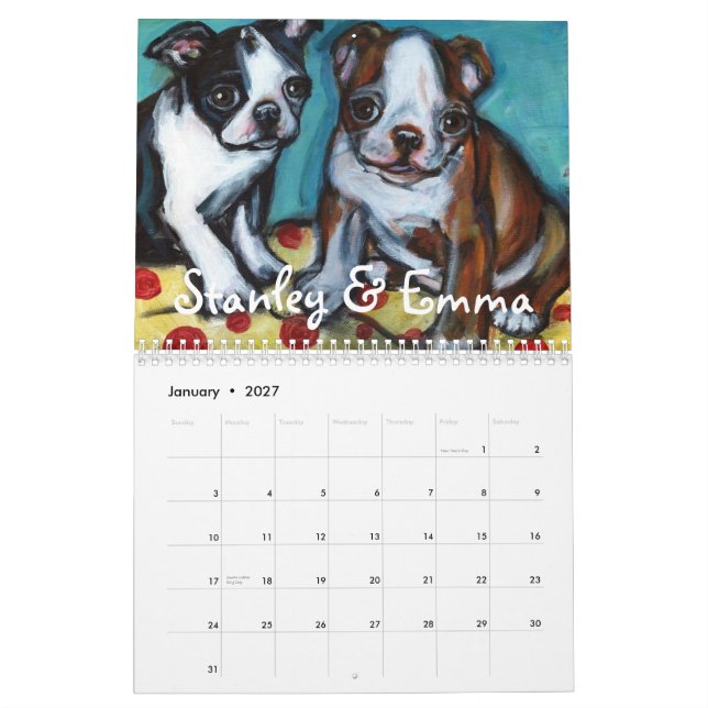 Cães pelo calendário de Angie 2011 (Jan 2027)