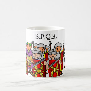 Caesar e sua caneca antiga de Roma da legião