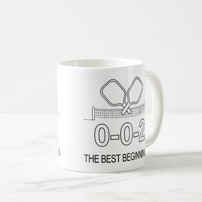 Café 0-0-2 A Melhor Caneca de Pickleball Indoor (Frente Esquerda)