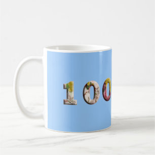 Café 100 de 100th anos caneca do marco miliário do