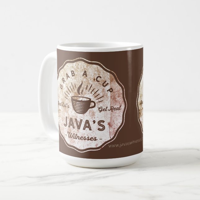 Café 1974 - Caneca das testemunhas de Java grande (Frente Esquerda)