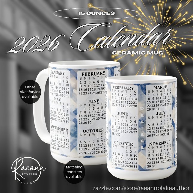 Café 2026 Personalizado 15 oz. Caneca Cerâmica de Calen (Criador carregado)