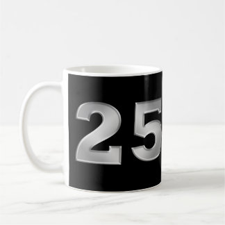Café 25o Caneca de prata do aniversário