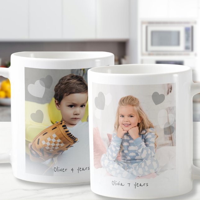 Café 2 caneca personalizável dupla de fotos (Criador carregado)