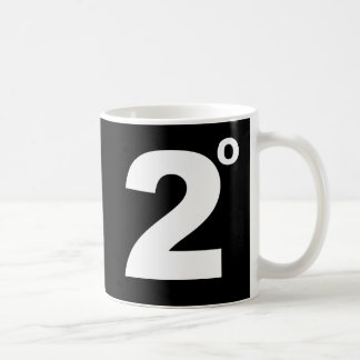 Café 2 graus de caneca das alterações climáticas