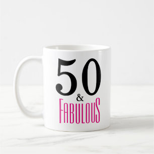 Café 50 e 50th caneca fabulosa do presente de