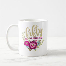 Café 50th Caneca do presente de aniversário