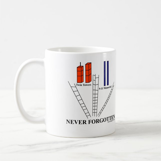 Café 9/11 de caneca nunca esquecida (Esquerda)