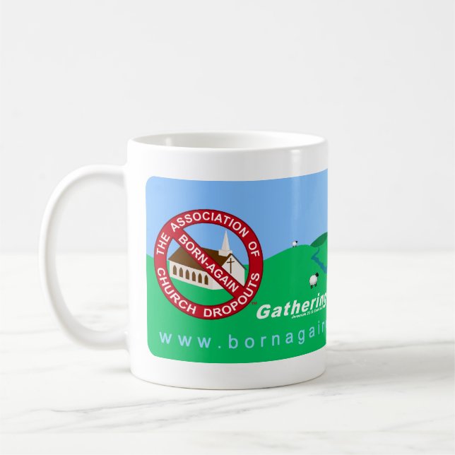 Café A bandeira de ABCD na caneca branca (Esquerda)