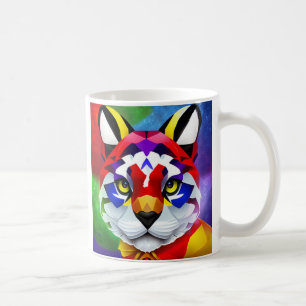 Café A caneca branca esquerda de Gato de Alexandre
