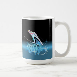 Café A caneca da ligação em ponte de esqui