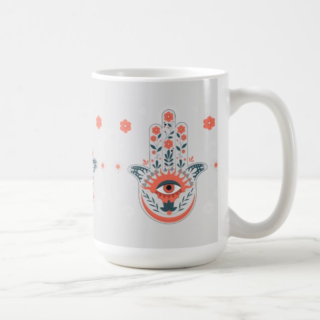 Café A caneca das bençãos de Khmissa (Direita)