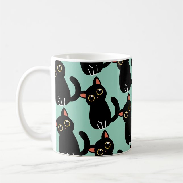 Café A Caneca de Gato Preto Mais Fofa Presente Para Ama (Esquerda)