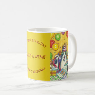 Café A CANECA do ANIVERSÁRIO dos gatos de N Fitz do