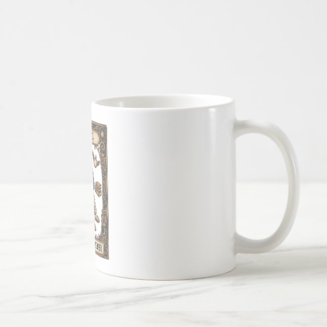 Café A Caneca do Cartão de Tarot do Trabalhador Remoto  (Direita)