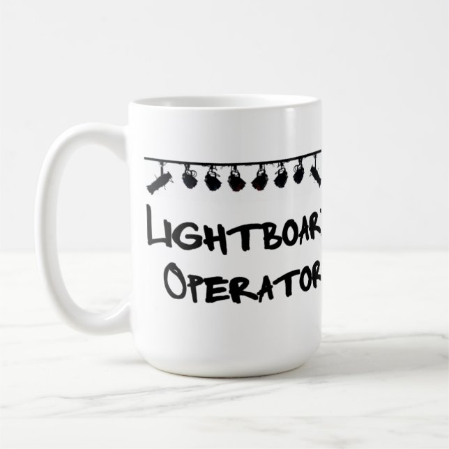 Café A caneca do operador de Lightboard (Esquerda)