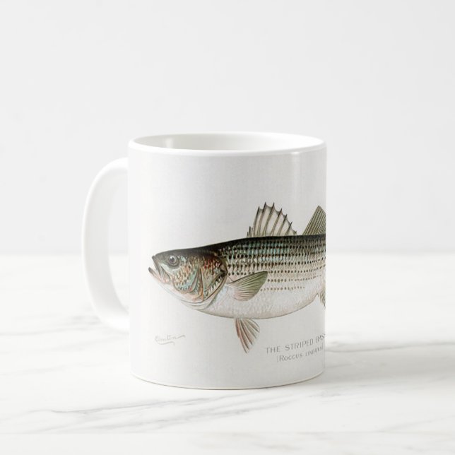 Café A Caneca do Pescador de Bass Striped (Frente Esquerda)