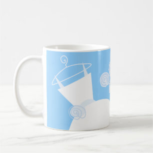 Café A caneca "Mãe da Noiva" azul de casamento