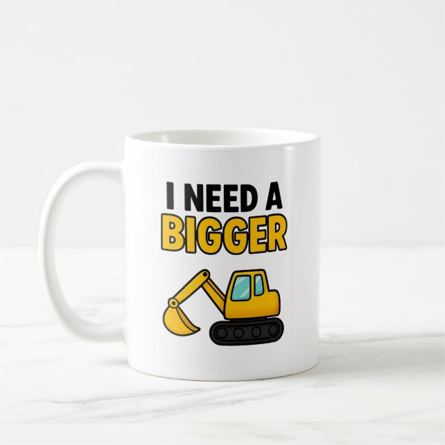 Café A caneca 'Preciso de um digger maior' (Esquerda)