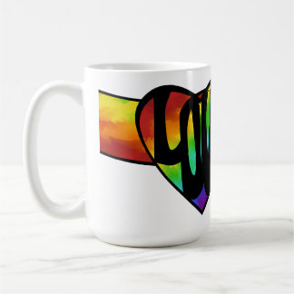 Café A cor da caneca de amor