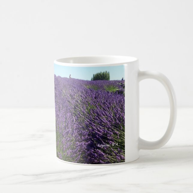 Café A lavanda coloca Sequim, caneca de WA (Direita)