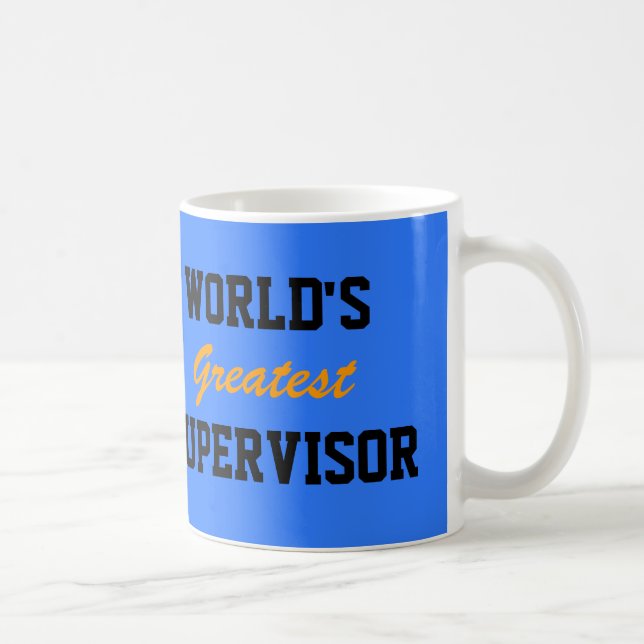 Café A melhor caneca de supervisor do mundo (Direita)