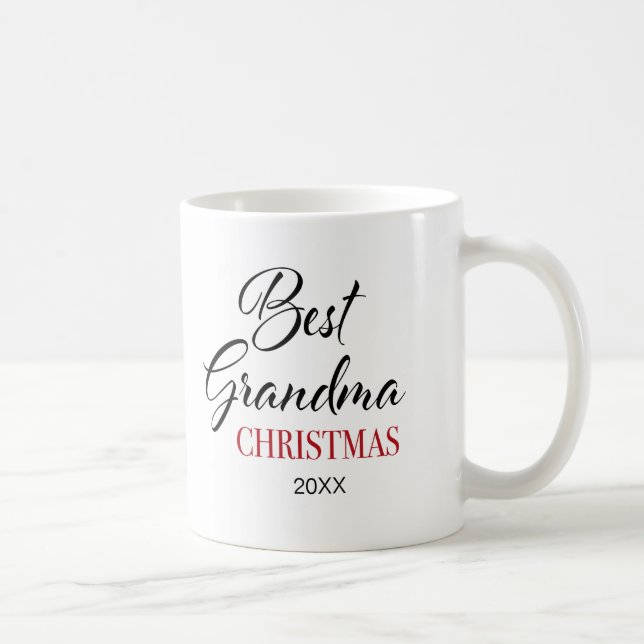 Café A melhor foto de Natal da vovó caneca (Direita)