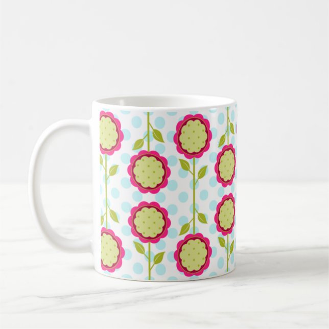 Café A modificação floresce caneca de Cofee (Esquerda)
