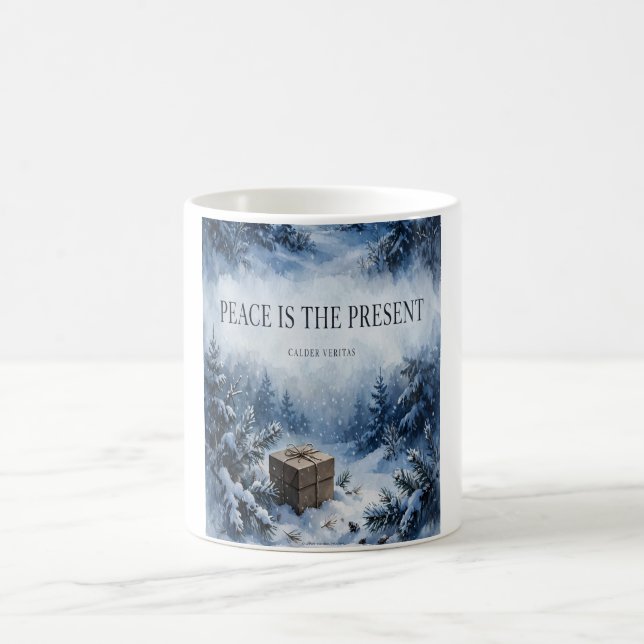 Café A Paz é o Presente — Caneca de Natal (Centro)