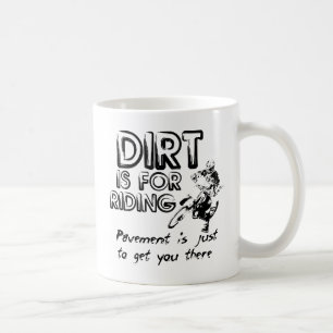 Café A Terra é para Andar - Caneca de Motocross de Moto