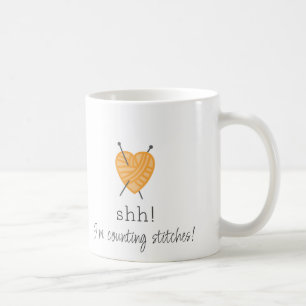 Café A tricotar Shh! Estou contando pontos de caneca di