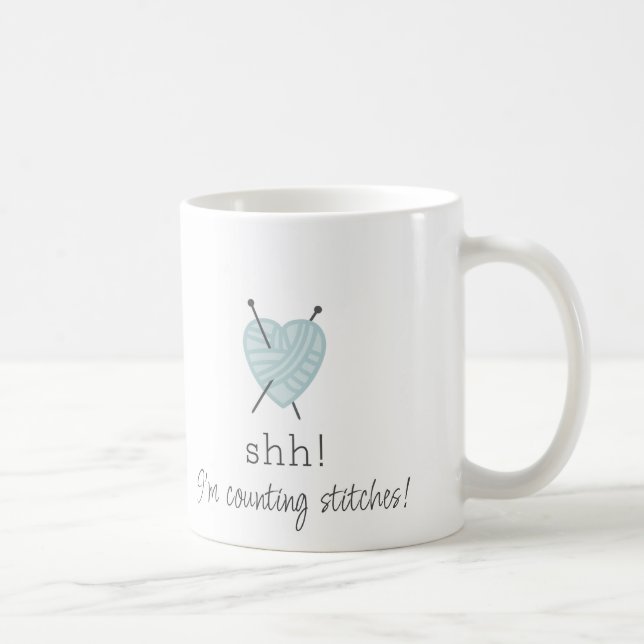 Café A tricotar Shh! Estou contando pontos de caneca di (Direita)