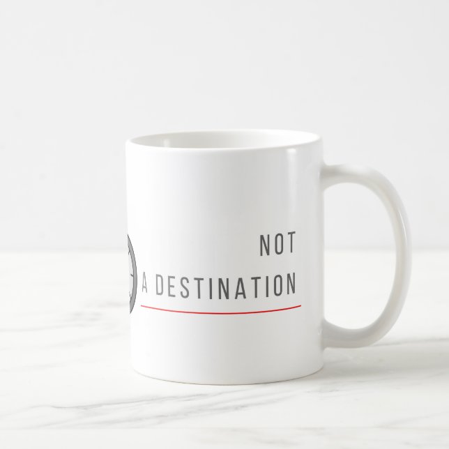 Café A vida é uma viagem, não um destino - caneca de (Direita)