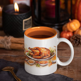 Café Ação de Graças Moderno 12 Caneca