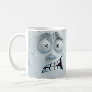 Café Acessório de Caneca com Rosto 3D Engraçado e Sarcá