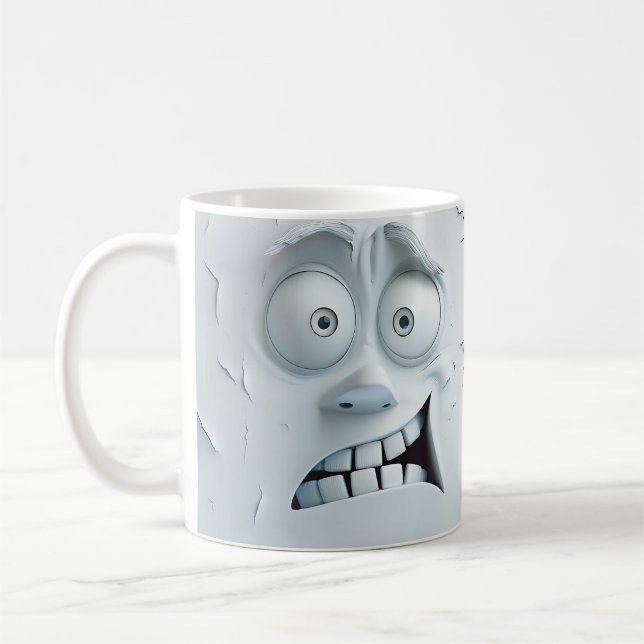 Café Acessório de Caneca com Rosto 3D Engraçado e Sarcá (Esquerda)