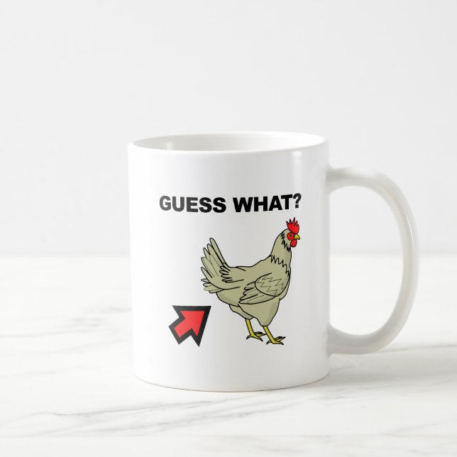 Café Adivinhe O Que Bunda De Frango Caneca Divertida (Direita)