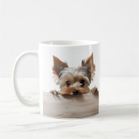 adorável caneca de fotografia terrier do yorkshire