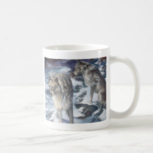 Café Alaska Wolf Pair durante a caneca de inverno