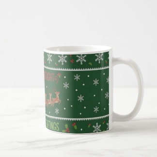 Café "Alegre & Radiante" Caneca de Natal do Trenó do Pa