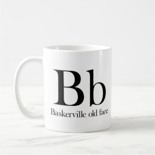 Café Alfabeto da caneca da tipografia - cara velha de
